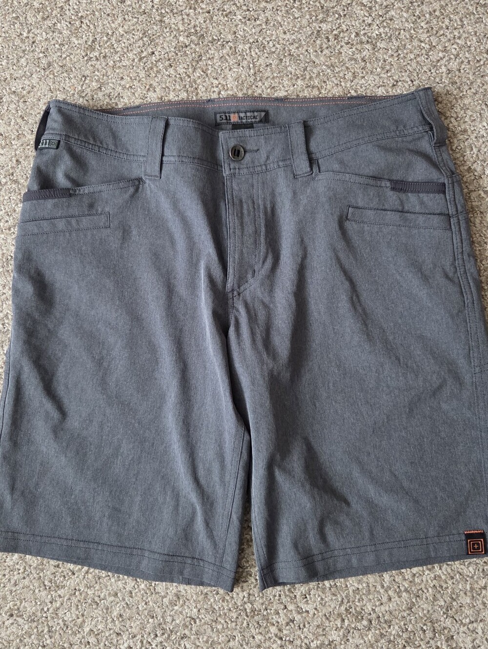 511 Tactical Vaporlite Shorts Men 35 11" Quick Dry Gray Performance Stretch